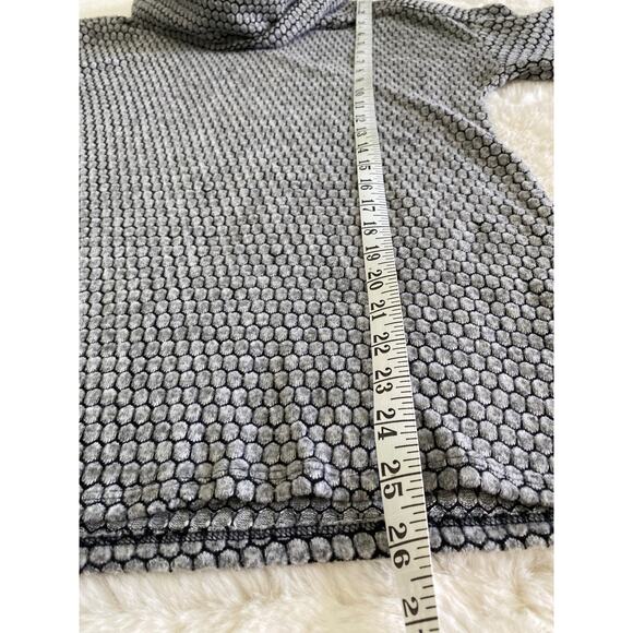 New York Laundry Cowl Neck Mosaic Soft Asymmetric Hem Long Sleeve Top Women Sz S - Picture 5 of 9